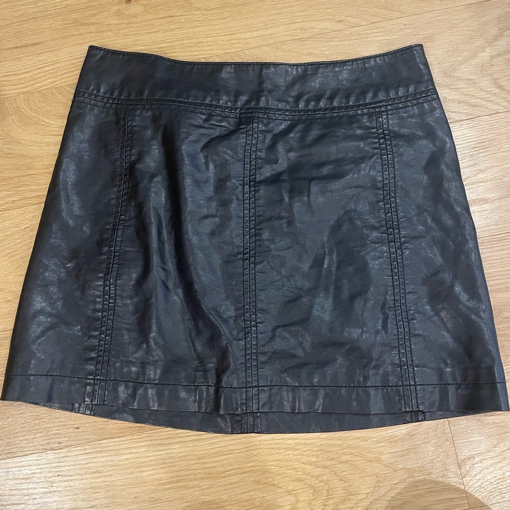 Vegan leather mini skirt
